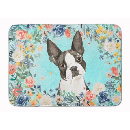 Carolines Treasures Boston Terrier Machine Washable Memory Foam Mat CK3433RUG